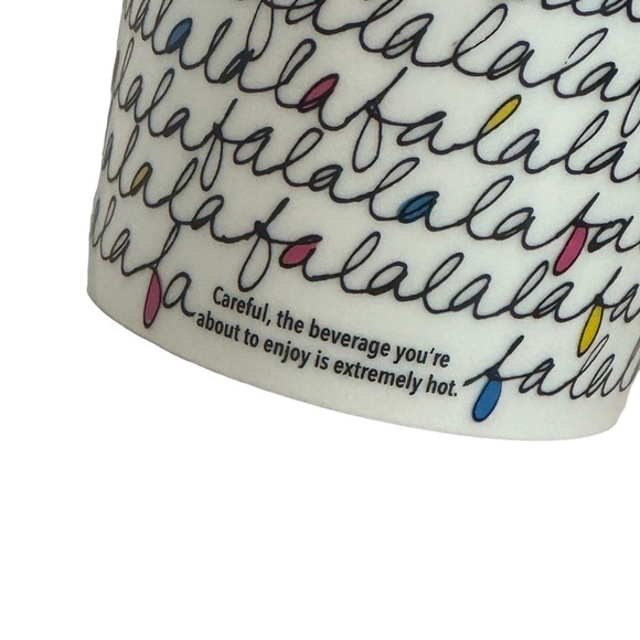 Starbucks Holiday FaLaLa 2011 Ceramic Coffee Tea Travel Tumbler 12 oz - Picture 7 of 11